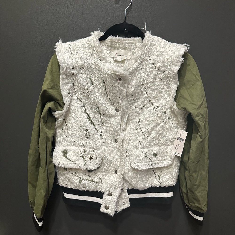 Anthropologie | Tweed Bomber Jacket | Minor Call Out | XS | NWT